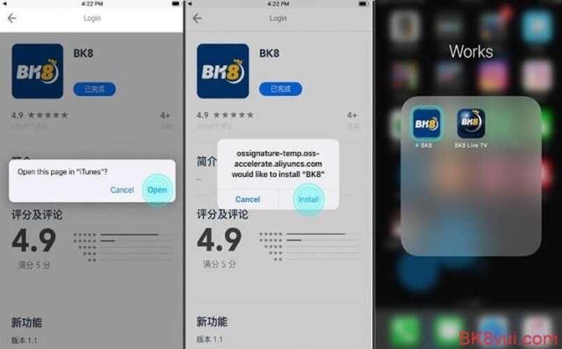 Cài đặt app