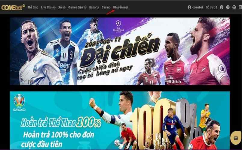 Tham gia cá cược thể thao tại Comebet