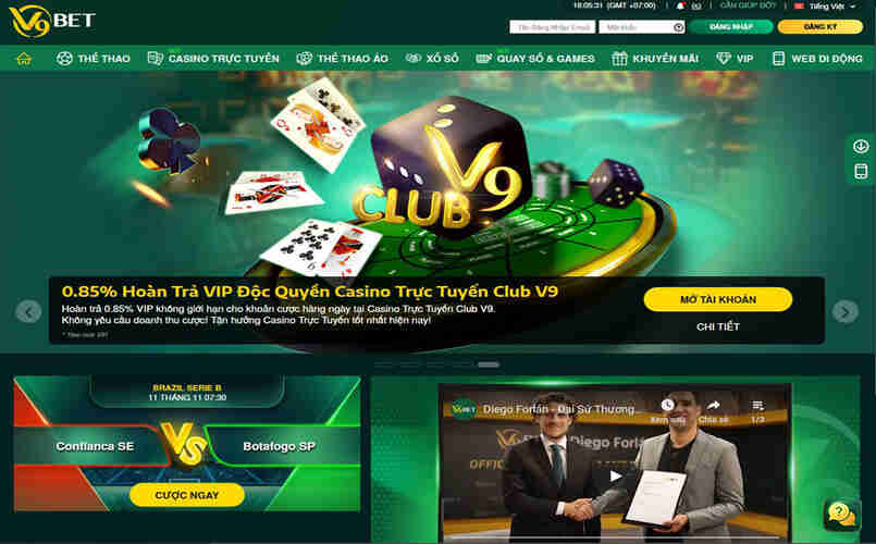 Trang chủ đăng kí thành viên mới của v9bet