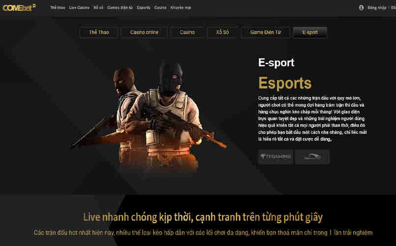 Tham gia cá cược Esport tại Comebet