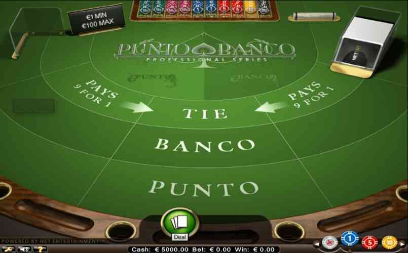 Punto banco - một trong những loại hình chơi của Baccarat