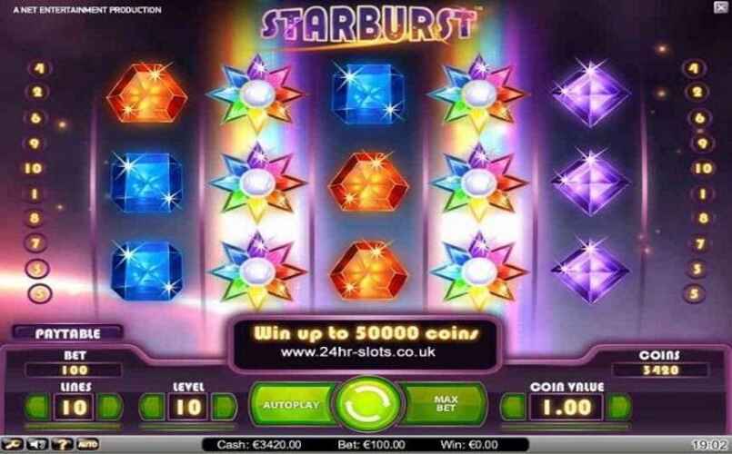 Trò chơi StarBust tại nhà cái Happylucky